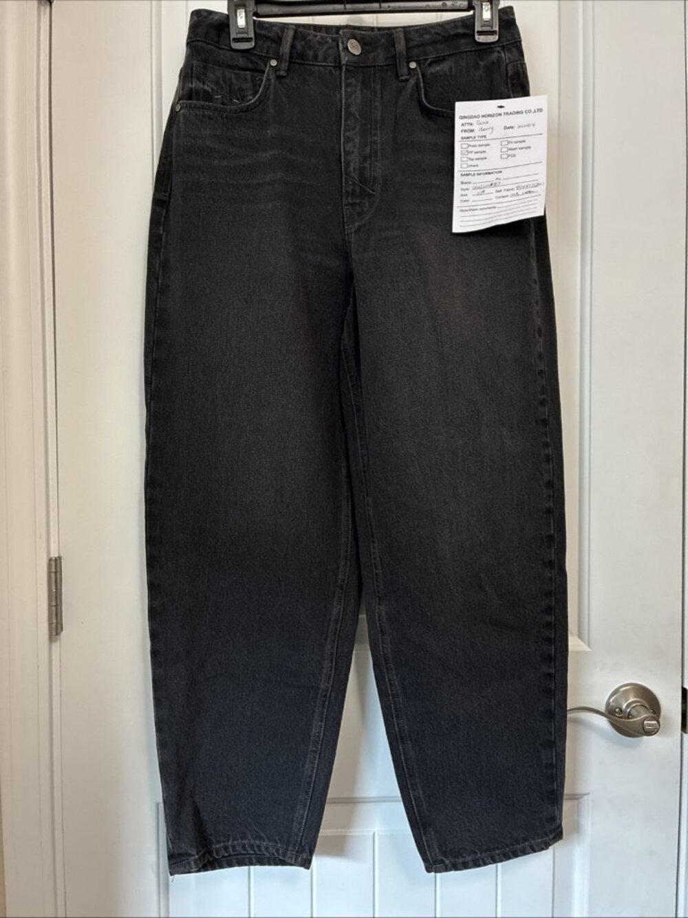 Unpublished Jean Company Sample High Rise Jeans In Black 29” X 27” Rise Is 12”